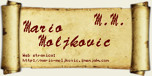Mario Moljković vizit kartica